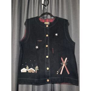 Ugly Christmas Sweater Xmas Vest Size Large Woolrich